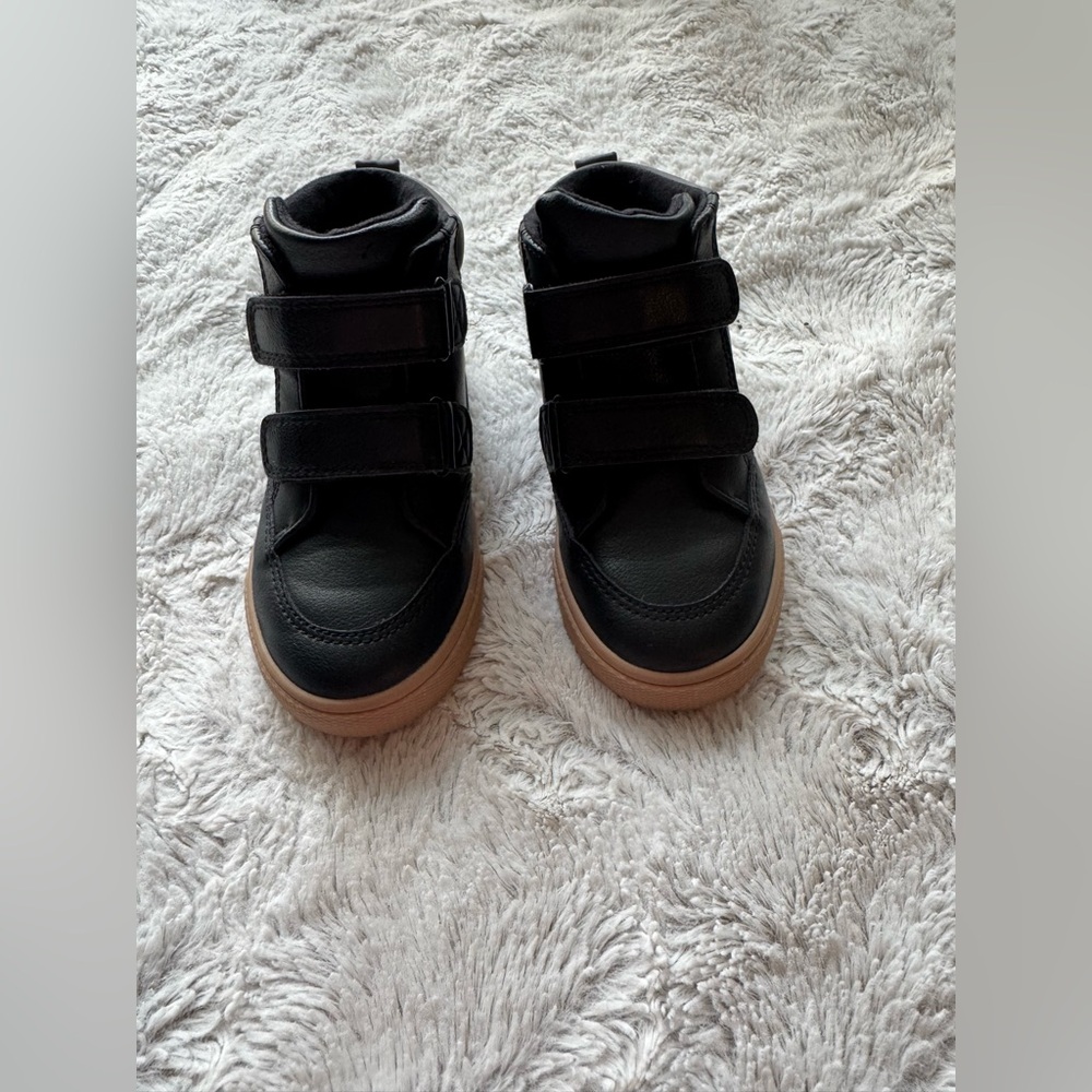 Cat & Jack Boys Black Zippper Booties Size 8